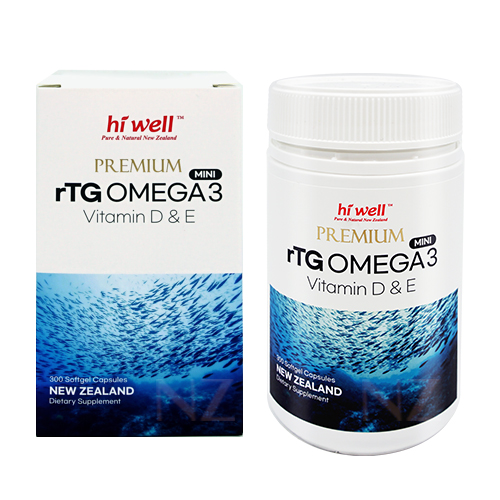 하이웰 프리미엄 알티지 rTG 오메가3 500mg 300미니캡슐 1개 비타민D&E